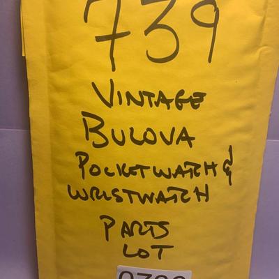 Vintage Bulova Pocket Watch / Wristwatch Parts Lot