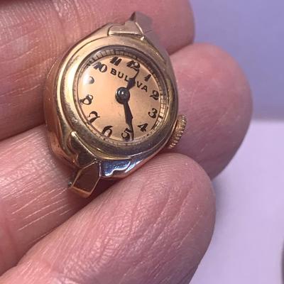 Vintage Bulova Pocket Watch / Wristwatch Parts Lot