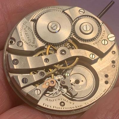 Howard 19 Jewel Pocket Watch Movement #1243796