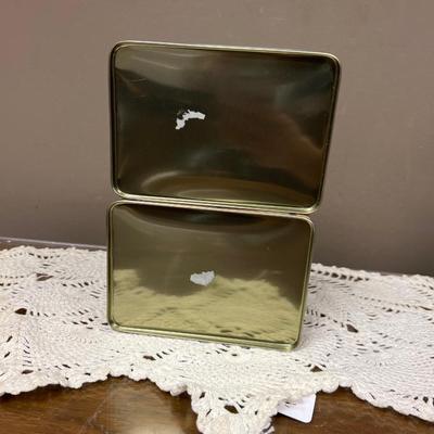 Set of 2 Santa with Toy Christmas Tin