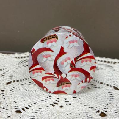 Small Round Santa Christmas Box