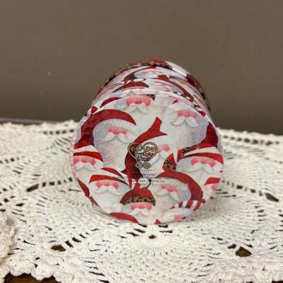 Small Round Santa Christmas Box
