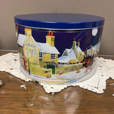 Big Round Christmas Tin