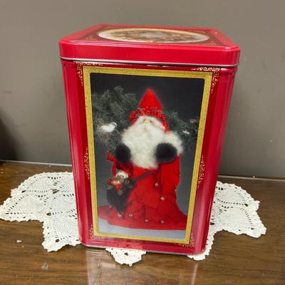 Big Tall Red Santa Tin