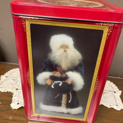 Big Tall Red Santa Tin