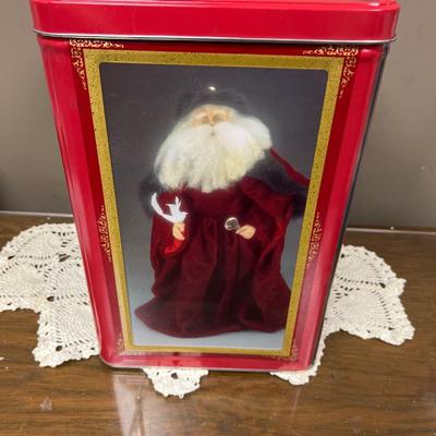 Big Tall Red Santa Tin