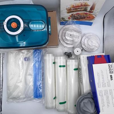 Kitchen Buddies Featuring Power XL Duo NutriSealer Accessories (bag, containers, lids) Bundle