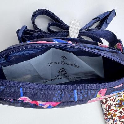 Lot of 2 Vera Bradley Items: Zip Card Pouch & Mini Belt Bag.
