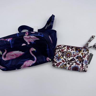 Lot of 2 Vera Bradley Items: Zip Card Pouch & Mini Belt Bag.