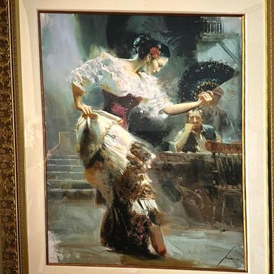 Pino Daeni – “The Dancer” – Original Oil on Canvas – Signed, Framed, with COA