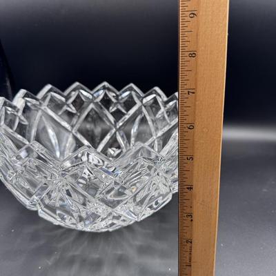 Vintage MCM Crystal Bowl & Vase