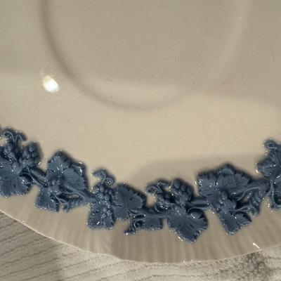 Queensware - Lavender on Cream. 12 piece teacup & saucers. Teacups in original 2-tiered packing case.