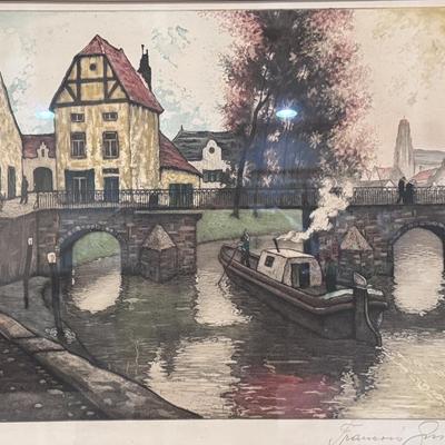 Joseph Francis Gilbert Color Lithograph