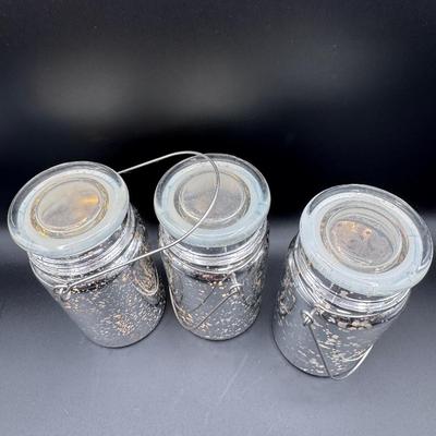 VALERIE PARR HILL MERCURY GLASS JARS/CANDLE HOLDERS w/HANDLES