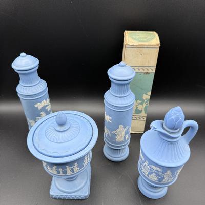 Vintage AVON Avonshire Blue - 4 Piece Collectible Bundle