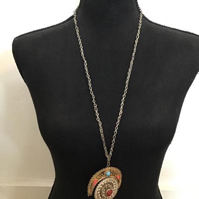 Antique, ethnic statement, necklace
