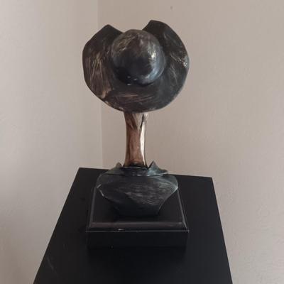 DON QUIXOTE BUST ON A BLACK STAND