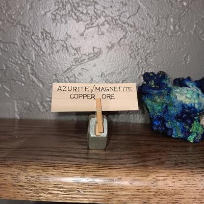 ROCKS FROM A COLLECTION LABELED AZURITE/MAGNETITE COPPER ORE