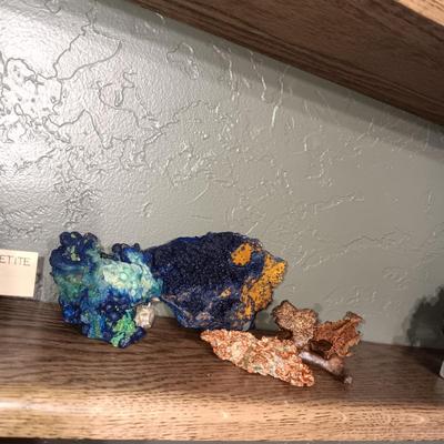 ROCKS FROM A COLLECTION LABELED AZURITE/MAGNETITE COPPER ORE