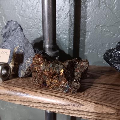 ROCKS FROM A COLLECTION LABELED GOLD ORE, COAL & ASSAY CRUCIBLE FRAGMENTS