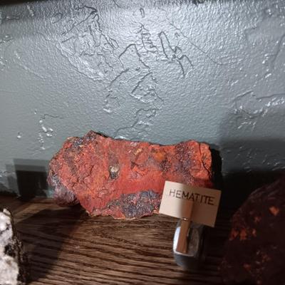 ROCKS FROM A COLLECTION LABELED HEMATITE & CHALCEDONY QUARTZ