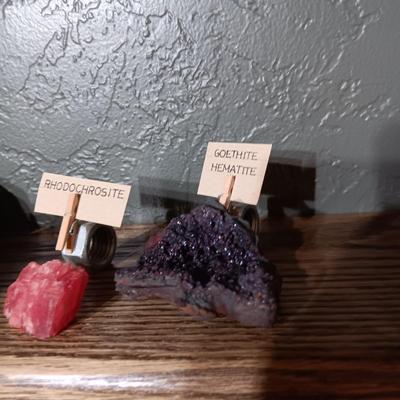 ROCKS FROM A COLLECTION LABELED GOETHITE HEMATITE, RHODOCHROSITE & QUARTZ