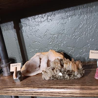 ROCKS FROM A COLLECTION LABELED GOETHITE HEMATITE, RHODOCHROSITE & QUARTZ