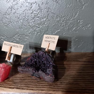 ROCKS FROM A COLLECTION LABELED GOETHITE HEMATITE, RHODOCHROSITE & QUARTZ