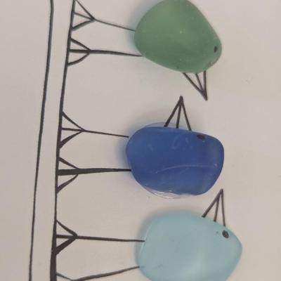 Sea Glass Framed Shadow Box That Exhibit Handcrafted Original Art By Lisa Of LISART