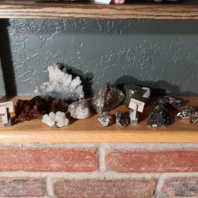 ROCKS FROM A COLLECTION LABELED PYRITE AND QUARTZ