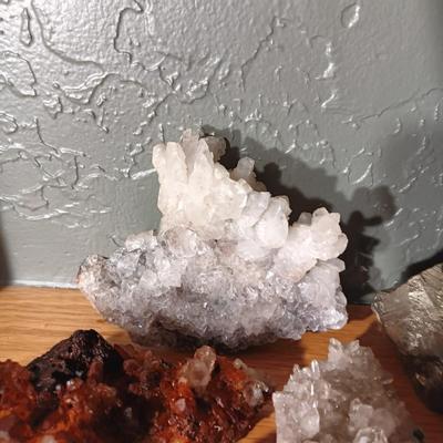 ROCKS FROM A COLLECTION LABELED PYRITE AND QUARTZ