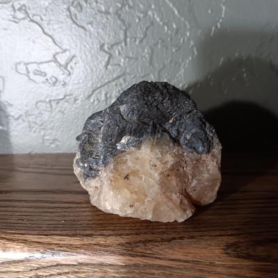 ROCKS FROM A COLLECTION LABELED GALENA, OIL SHALE & PETRIFIED WOOD