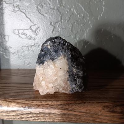 ROCKS FROM A COLLECTION LABELED GALENA, OIL SHALE & PETRIFIED WOOD
