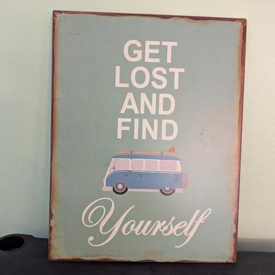 "Get Lost And Find Yourself" Metal Sign (SB)