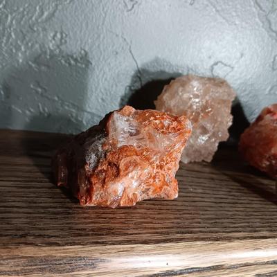 ROCKS FROM A COLLECTION LABELED SATIS FORTIS & POTASH/HALITE ORE