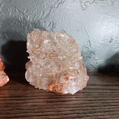 ROCKS FROM A COLLECTION LABELED SATIS FORTIS & POTASH/HALITE ORE