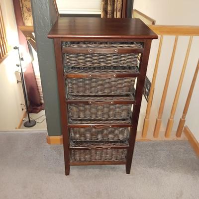 5 WICKER DRAWER ORGANIZER