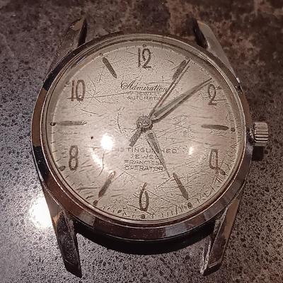 WORKING ADMIRATION 17 JEWEL WATCH, FOREIGN COINS, MISC JEWELRY/MEDALS AND BUMPER STICKERS