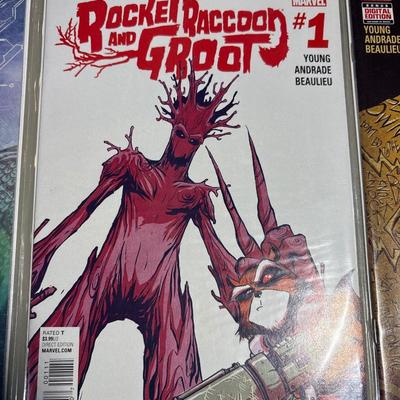 Rocket Raccoon & Groot, Luna Snow, Nova, Loki, Thor