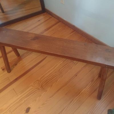 Hand Crafted Solid Wood Amish Bench
