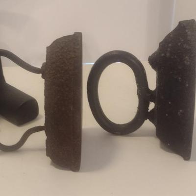 Collection of Antique Cast Iron Sad Irons and Cobblers Anvil