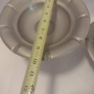 Assortment of Pewter Pedestal Footed Serving Bowls and Other