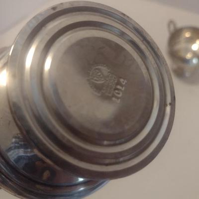 Weighted Sterling Silver Creamer and Sugar Cups