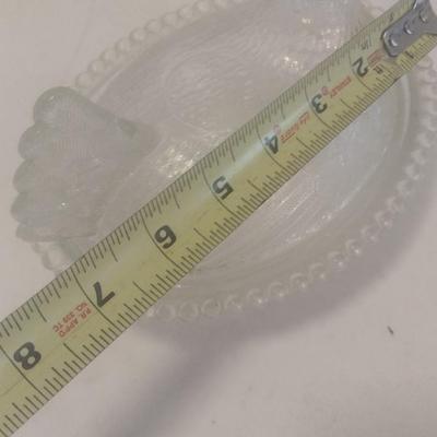Vintage Indiana Glass Clear Nesting Hen Candy Dish