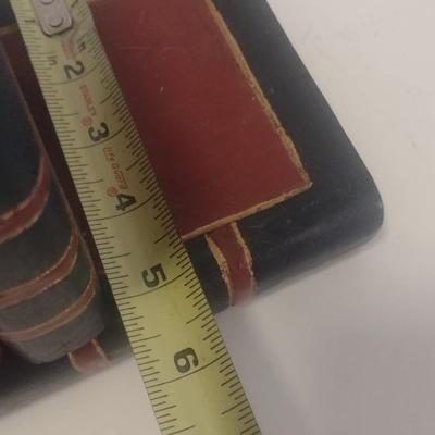 Set of Large Vintage Wood Book Themed Book Ends