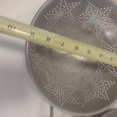 Pair of Galvanized Kitchen Colanders