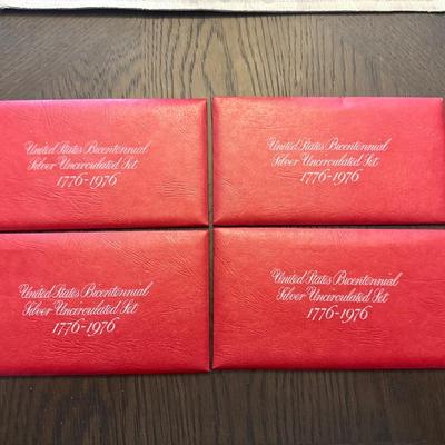 Sale Photo Thumbnail #30: 4 sets 
Each set includes 40% silver Eisenhower, Kennedy, Washington.
