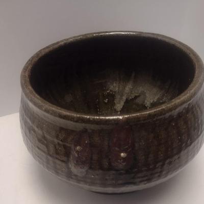 Vintage Alkaline Glazed Hand Thrown Pottery Bowl Shiloh, NC
