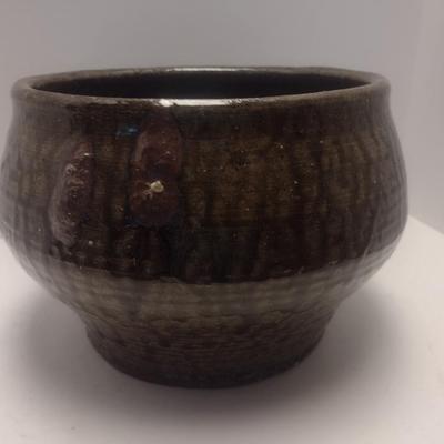 Vintage Alkaline Glazed Hand Thrown Pottery Bowl Shiloh, NC