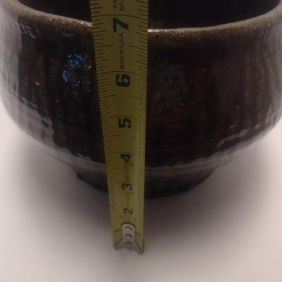 Vintage Alkaline Glazed Hand Thrown Pottery Bowl Shiloh, NC